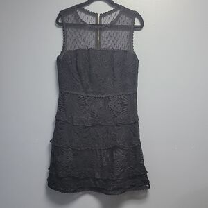 Lilly Pulitzer Black Lace Sleeveless Mini Dress